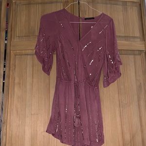 Mauve Sequin Romper